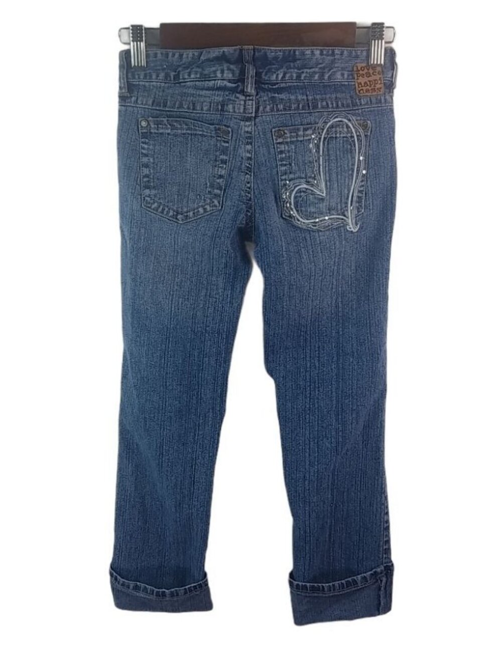 Mudd 0 Crystal Heart Capri Jeans